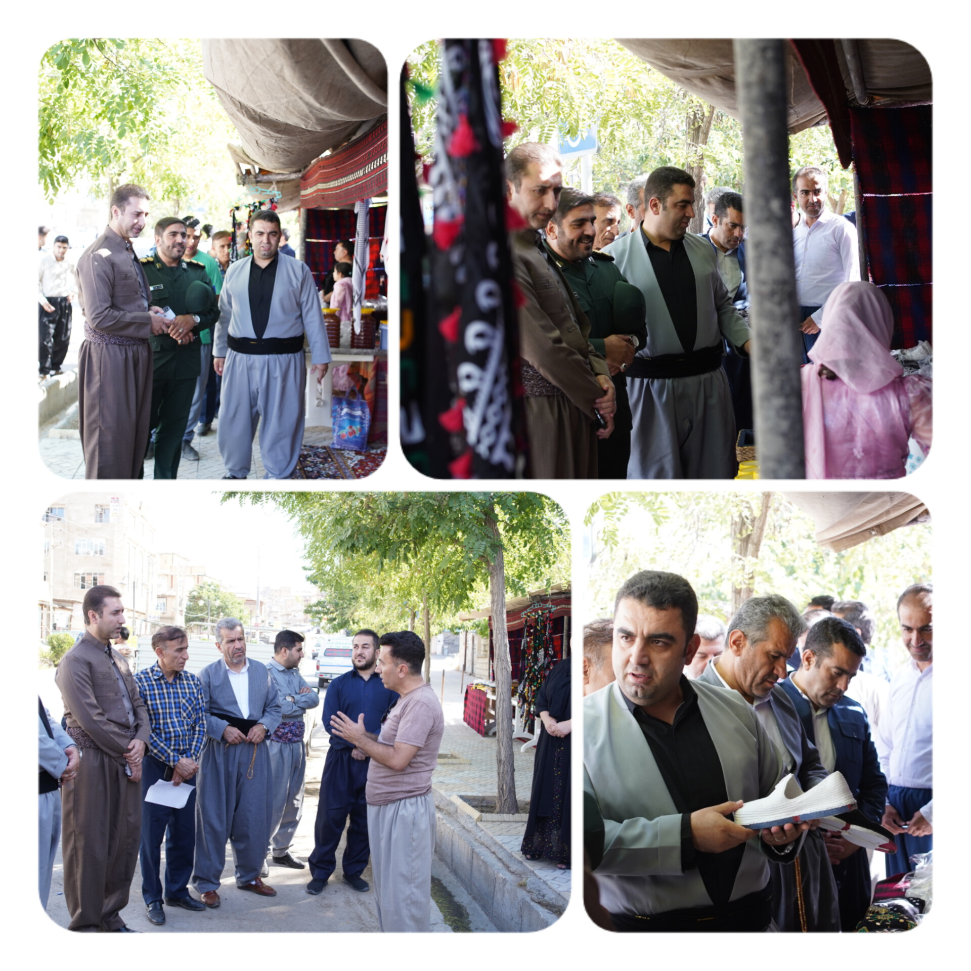 بازدید دکتر حسینی فرماندار به همراه شورای اداری از غرفه صنایع دستی میراث فرهنگی جوانرود